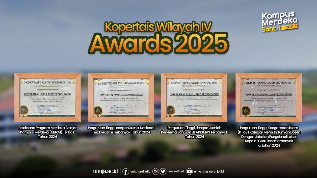 Kopertais IV Award 2025 : UNUJA Raih Empat Penghargaan Bergengsi